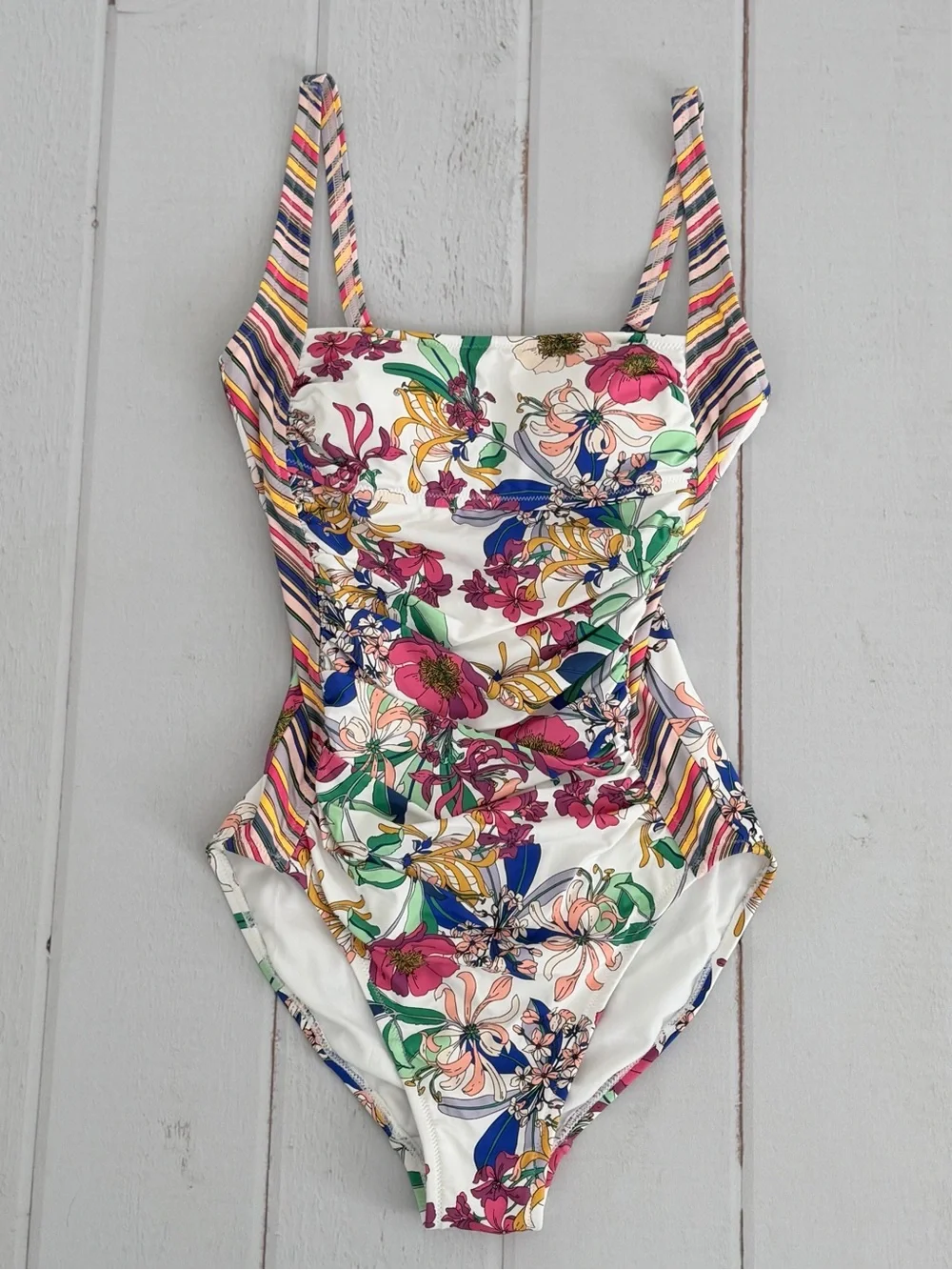 Johnny Was Marilyn Ruched One Piece Size XS